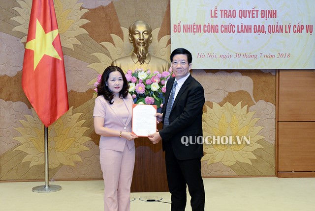 MỘT SỐ HÌNH ẢNH LỄ TRAO QUYẾT ĐỊNH BỔ NHIỆM LÃNH ĐẠO, QUẢN LÝ CẤP VỤ THUỘC VĂN PHÒNG QUỐC HỘI